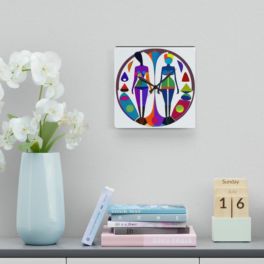 Harmony of Duality Acrylic Wall Clock